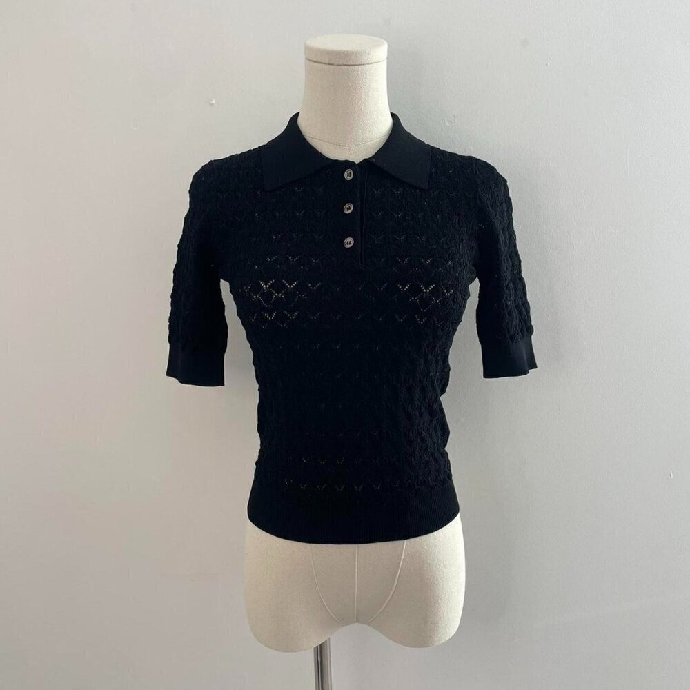 Sea Rue Fine Gauge Knit Polo Shirt | Women’s Size Small